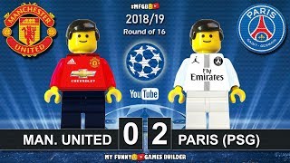 Manchester United vs PSG Paris Saint-Germain 0-2 • Champions League 2019 • Goals Highlights Lego