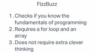 First Coding Interview Question: FizzBuzz
