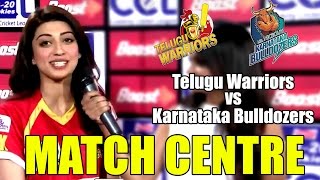 Pranitha Subhash at Match Centre - CCL6 || Telugu Warriors VS Karnataka Buldozers