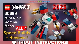 🤖 NEW LEGO Ninjago Mini Ninja Combo Mech 30699 polybag Speed Build \u0026 Review Without Instructions