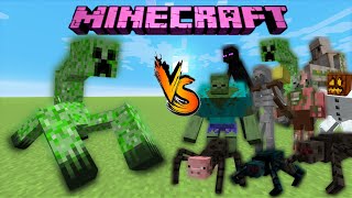 Mutant Creeper vs Mutant Mobs / ミュータントクリーパー vs ミュータントクリーチャー / MINECRAFT MOB BATTLE！