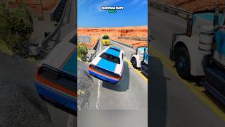 Which car overtakes the truck and survives? #beamng #beamngdrive #game #gaming #car #cars