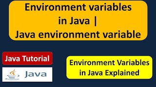 Environment variables in Java | Java environment variable | Java Tutorial