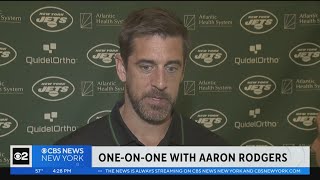 CBS2's Steve Overmyer goes 1-on-1 with Jets QB Aaron Rodgers