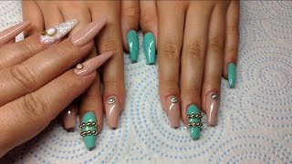 Mint And Nude Infill Acrylic Nail \\\\ Born Pretty Store Review