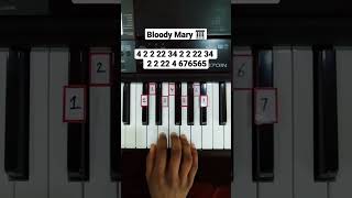 Lady gaga - Bloody Mary Piano shorts ( Piano tutorial )#shorts#ytshorts#viral