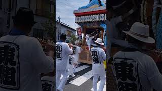 住吉神社祭典2024 中日 東浜組 曲がる