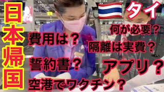 【タイから帰国】費用、必要なもの、ワクチン、強制隔離、必要アプリ全部聞いてみた