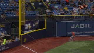 BAL@TB: Morrison gets a triple after umpire review