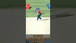 Virat Kohli Bowling Action in Sachin Saga #shorts