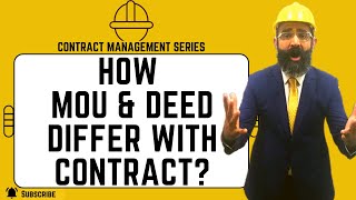 What is MOU? | What is DEED? | How MOU and Deed are different from Contract?