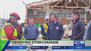 Gov. Andy Beshear visits Jessamine County after severe storms