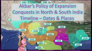 Akbar's Conquest: Dates \u0026 Places -Malwa, Kalinjar, Khandesh|Mughal Empire | Indian Medieval History