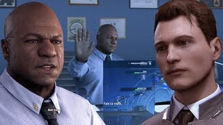 Detroit Become Human - Connor Tries To Talk To Captain Fowler