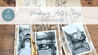 Paint Splatters & Stamping ✨ Making Artsy Tags for Junk Journals | #50stackchallenge7