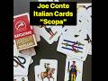 Playing  The Italian Card Game  “Scopa”