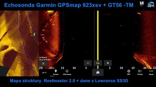 Interpretacja obrazu sonaru bocznego Garmin GPSMap 923 xsv