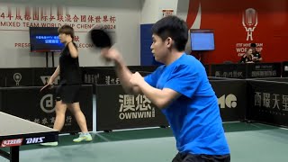 Lin Shidong Training Session #4 (PART 1) - ITTF Mixed Team World Cup 2024 Chengdu (CHN)