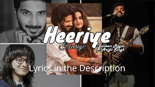 Heeriye | Jasleen Royal ft Arijit Singh| Dulquer Salmaan| Aditya Sharma | Lyrical Vocal