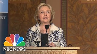 Hillary Clinton: Trump Has Turned Diplomacy Into 'A Cheap Extortion Racket' | NBC News