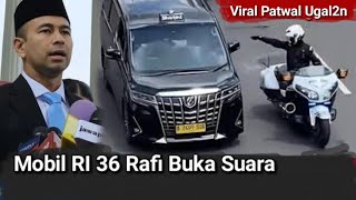 RAFI AHMAD MOBIL RI-36 VIRAL PAKAI PATWAL UGAL-UGALAN MEMBAHAYAKAN PENGENDARA LAINNYA