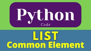 Common Element in List | List In Python | Python Tutorial | Exersice #shorts #python #ytshorts #4k