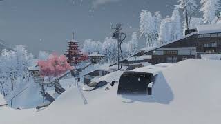 Steep ambiance | Snowy Japanese Mountain Village Ambiance