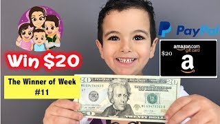 THE $20 WINNER OF WEEK #11: Weekly Winners/ 4 Kids Toy Review