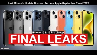 Last Minute! Inilah Final Lineup iPhone 15 & 15 Pro Terbaru 2023!!