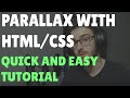 Parallax Effect with HTML and CSS