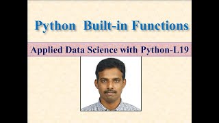Built in functions LEC19