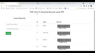How to generate a Barcode in PHP | Product Barcode using PHP | Hindi - Urdu