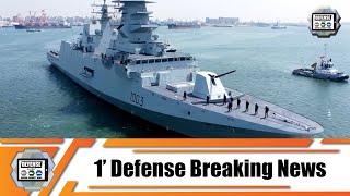 Egyptian Navy receives frigate ENS Bernees 1003 FREMM Carlo Bergamini-class Alexandria Naval Base