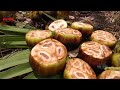 palm fruit harvesting nungu fruit thati munjalu tender palm fruit eating ice apple cutting