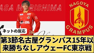 （J1）名古屋グランパスは2015年以来勝ちなしのアウェーFC東京戦