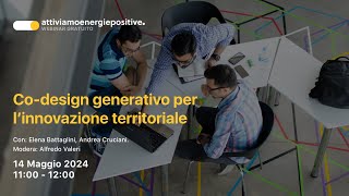 Co-design generativo per l’innovazione territoriale