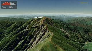 Mount Hakusan: Saboshindo - Tonbiiwa Course ∆ hiking trails ∆ 3d-trail.com/japan/