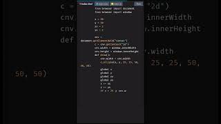 How to Use Python in HTML Canvas | HTML5 Canvas Tutorial #shorts #coding #JavaScript