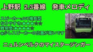 【使用終了】上野駅　期間限定発車メロディ　【ニュルンベルクのマイスタージンガー】