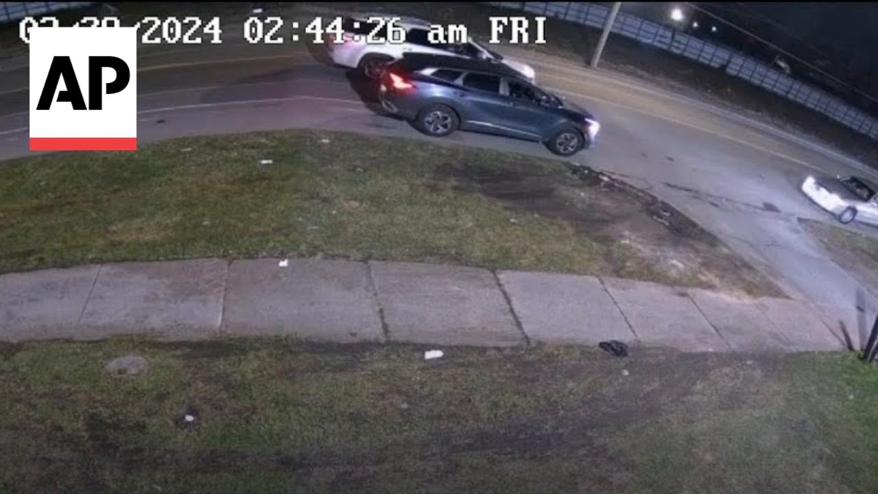 Surveillance Camera Captures Detroit Shooting That Wounded 5 - YouTube