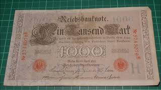 The Magnificent 1000 Mark Reichsbanknote from 1910 #banknote #papermoney