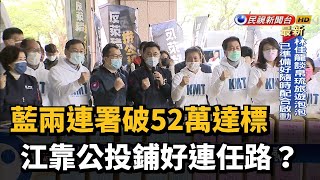 藍兩連署破52萬達標 江靠公投鋪好連任路?－民視台語新聞