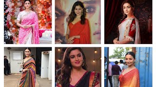 Alia Bhatt Saree Looks || Beautiful Saree Collection