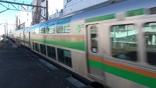 【高速通過と高速進入！？】東海道線 辻堂駅 E231系1000番台+E233系3000番台 高速通過 E233系3000番台+E231系1000番台 高速入線！？