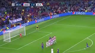 Lionel Messi goal Barcelona vs Olympiakos 3-1 HD 18 October 2017
