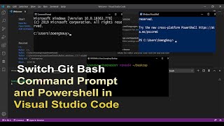 How to Switch Git Bash Command Prompt and Powershell in Visual Studio Code