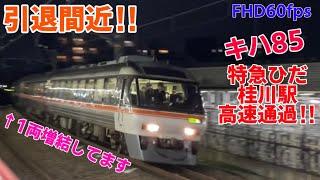 【引退まで残り7日!】特急ひだキハ85系桂川駅通過