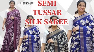 Floral Print - Semi Jute Silk Saree - Budget Friendly Sari