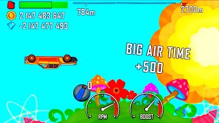 hill climb racing - luxury car on rainbow 🌈 | android iOS gameplay  #378 Mrmai Gaming