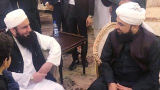 Molana SaQib Raza Mustafai meeting with Maulana Tariq Jameel at Wedding Event